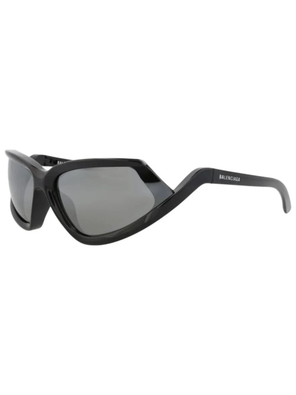 New Balenciaga Women's Sunglasses Shield Wrap Bio Injection Frame Unisex Black